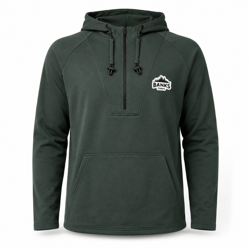 Crossover Half Zip Hoodie