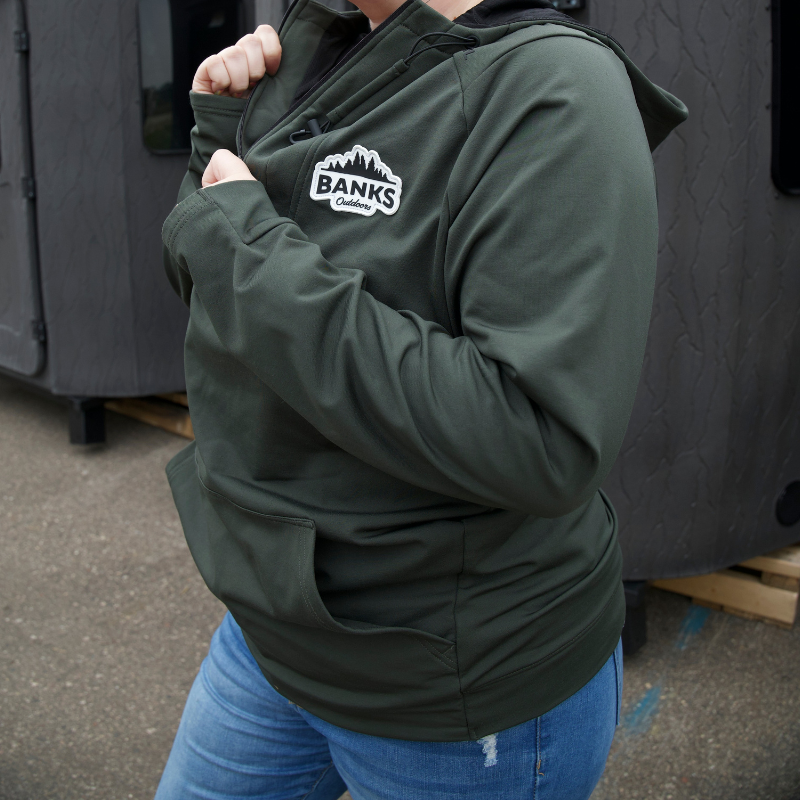 Crossover Half Zip Hoodie