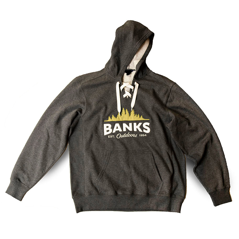 LACE-UP PULLOVER HOODIE